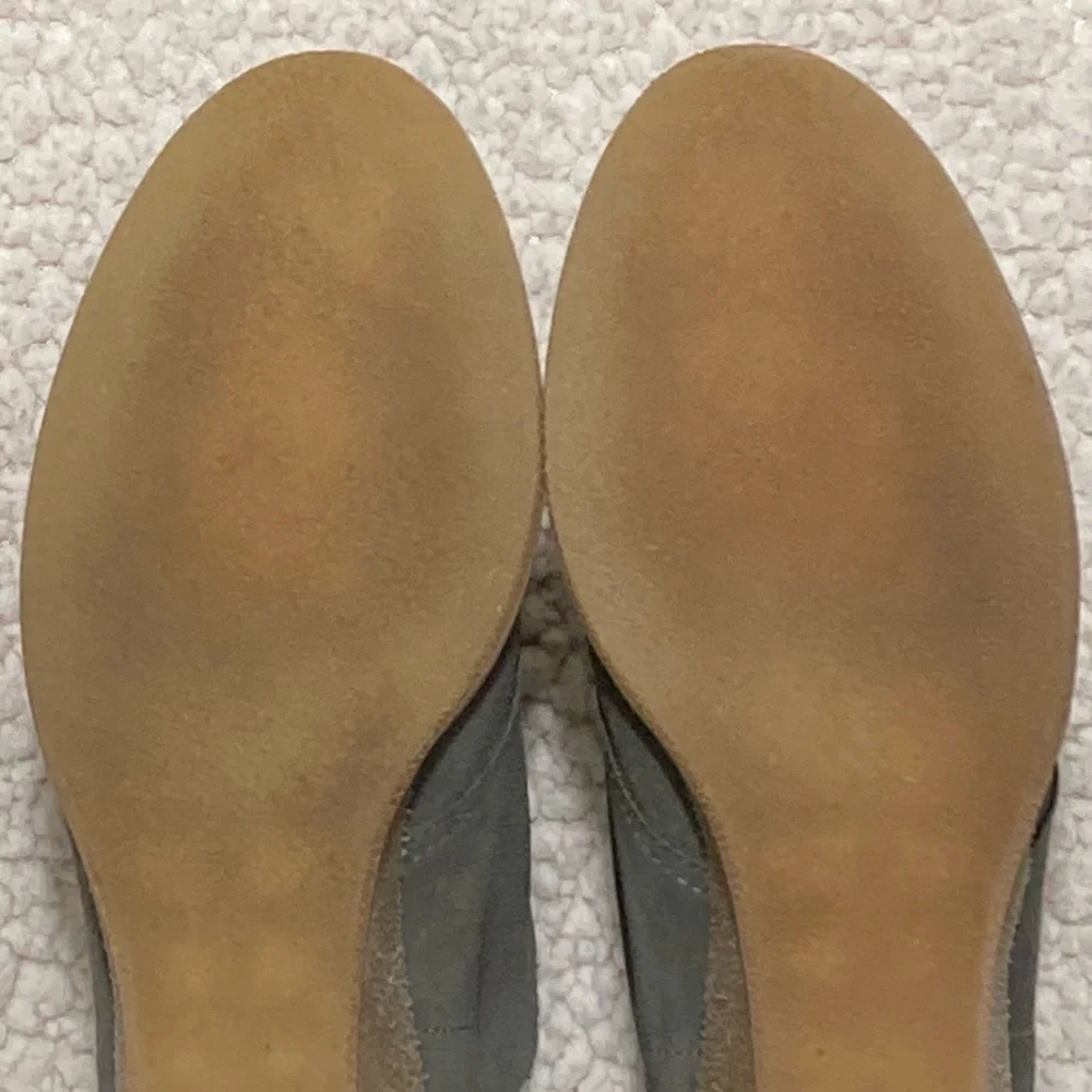 J. Crew Womens Desert Grey Suede Lace Up Gum Wedge Booties Shoes Size US 7